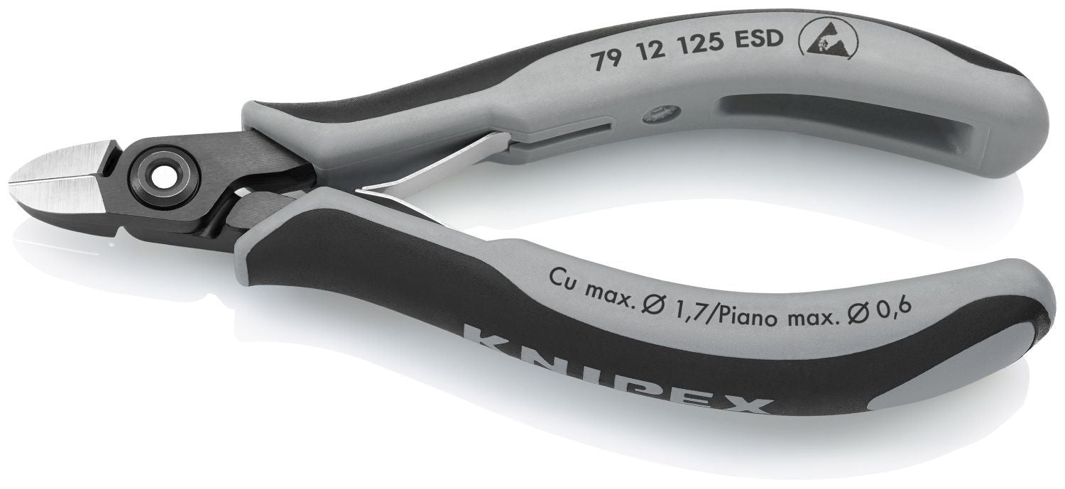 Knipex 79 12 125 ESD Electronics Diagonal Cutters-ESD Handles