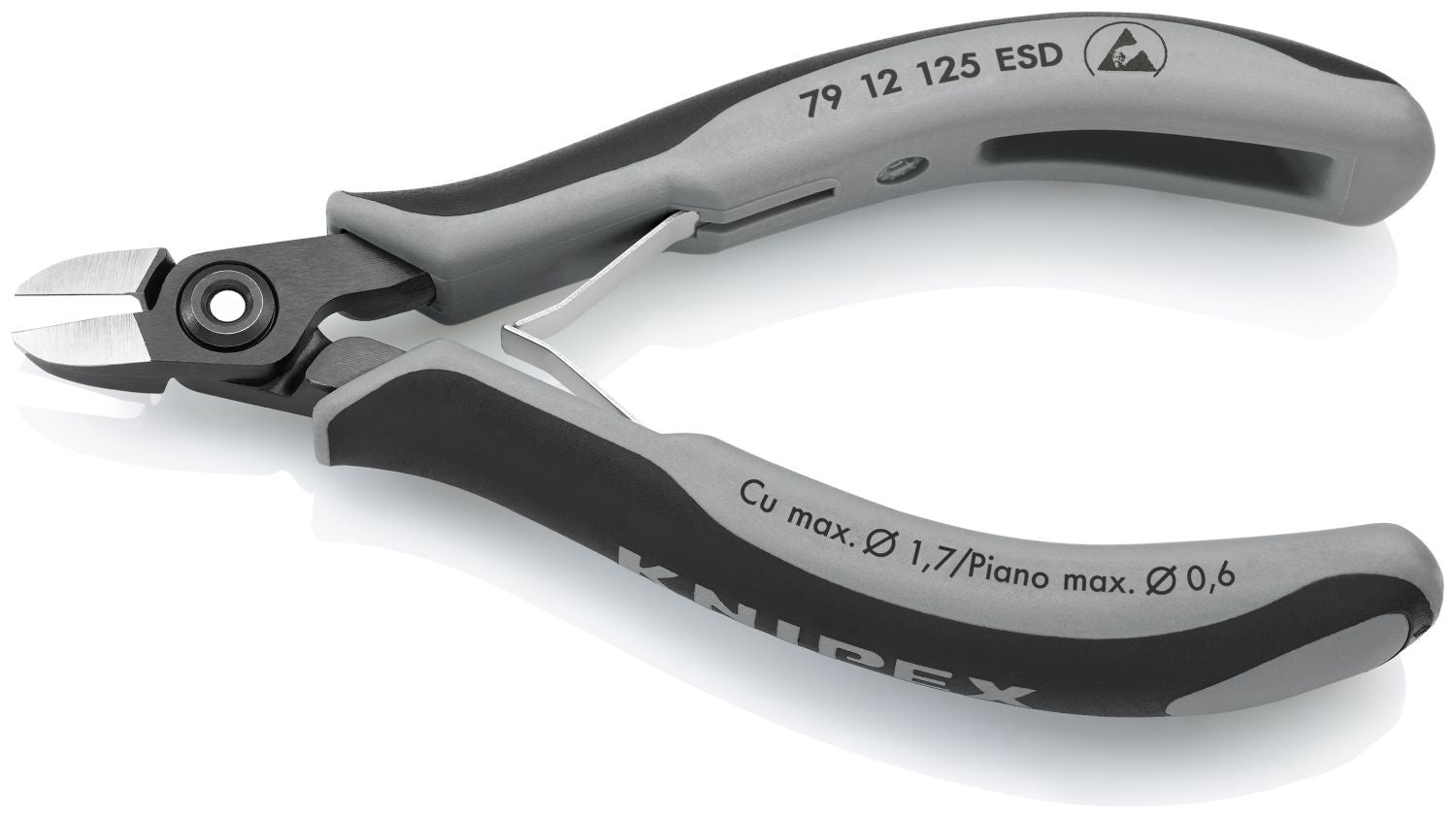 Knipex 79 12 125 ESD Electronics Diagonal Cutters-ESD Handles