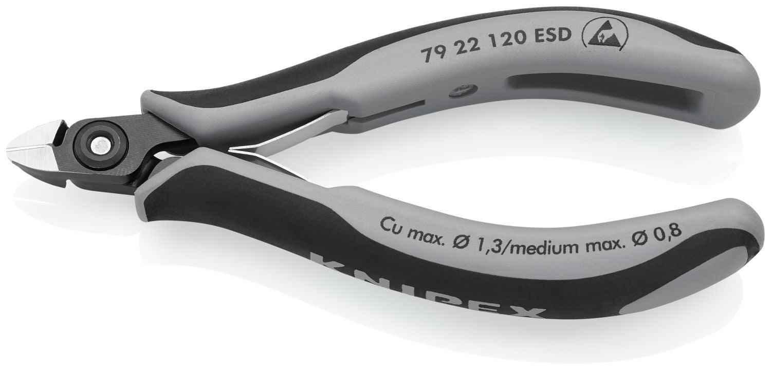 Knipex 79 22 120 ESD Electronics Diagonal Cutters-ESD Handles