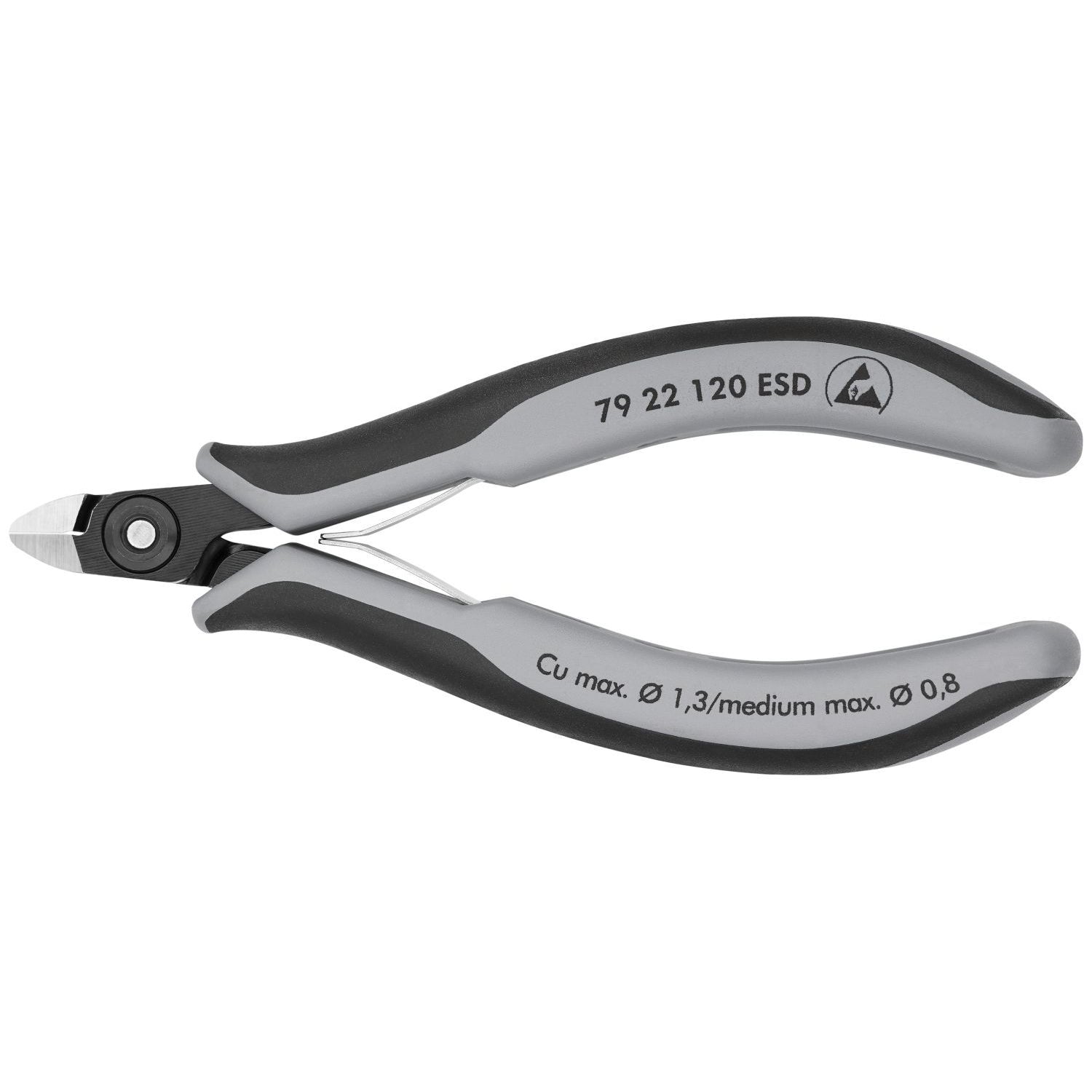 Knipex 79 22 120 ESD Electronics Diagonal Cutters-ESD Handles