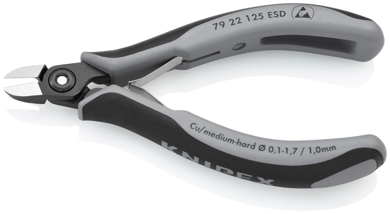 Knipex 79 22 125 ESD Electronics Diagonal Cutters-ESD Handles