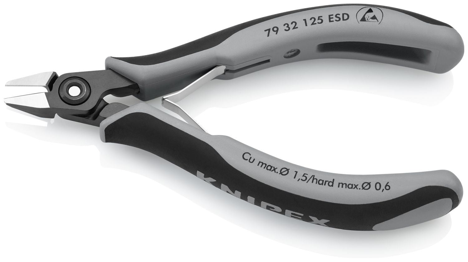 Knipex 79 32 125 ESD Electronics Diagonal Cutters-ESD Handles