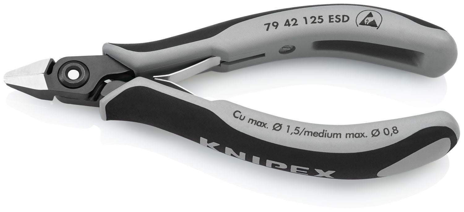 Knipex 79 42 125 ESD Electronics Diagonal Cutters-ESD Handles