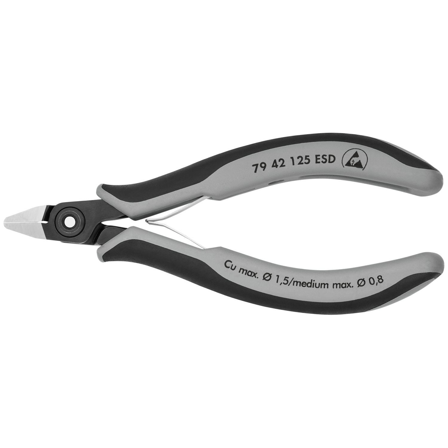 Knipex 79 42 125 ESD Electronics Diagonal Cutters-ESD Handles