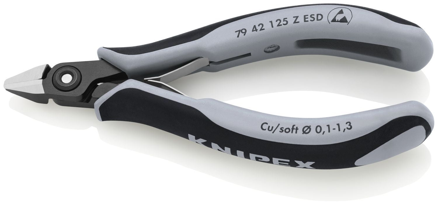 Knipex 79 42 125 Z ESD Electronics Diagonal Cutters-ESD Handles