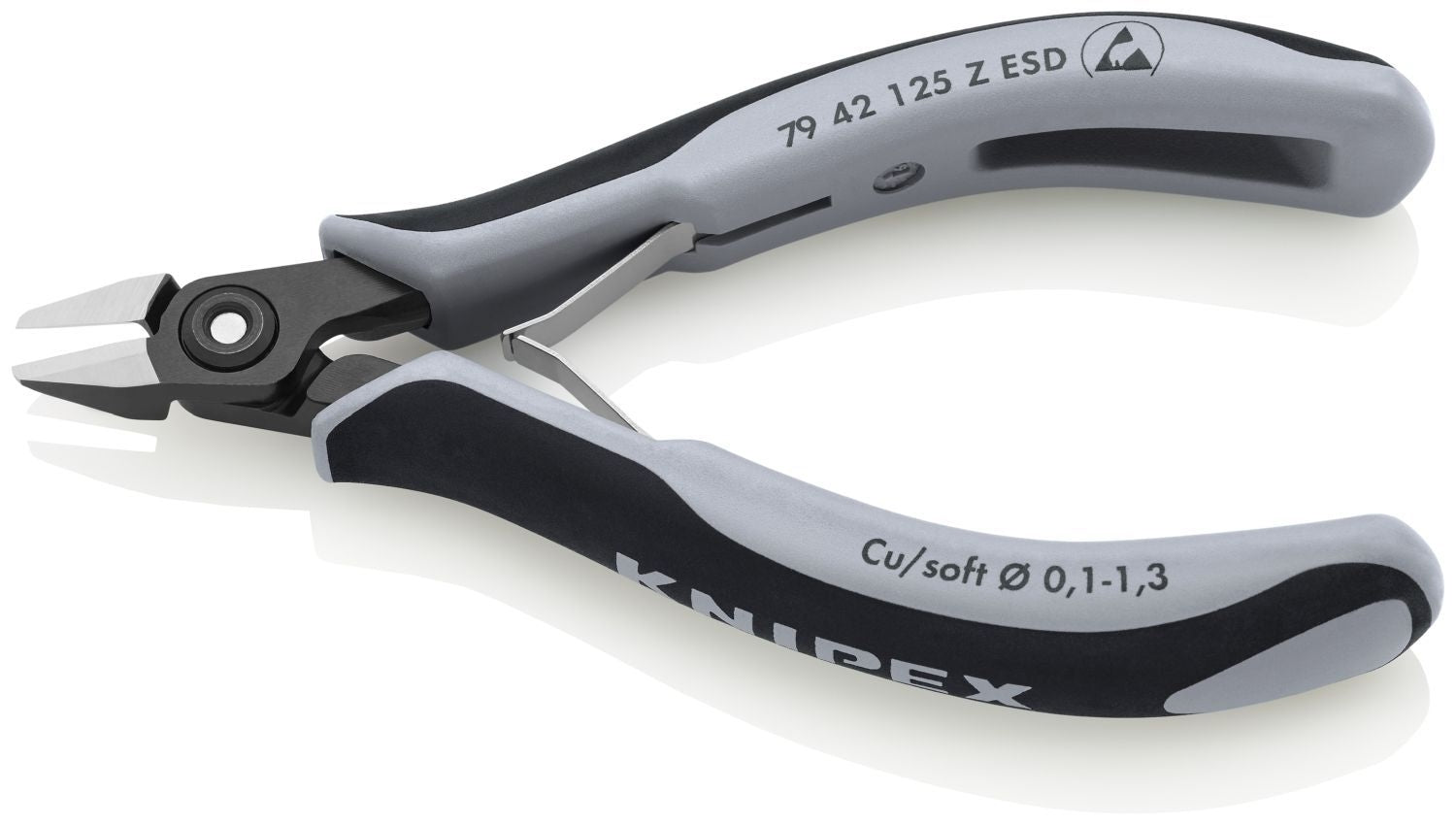 Knipex 79 42 125 Z ESD Electronics Diagonal Cutters-ESD Handles