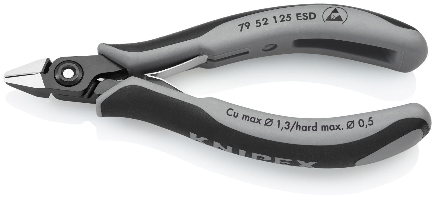 Knipex 79 52 125 ESD Electronics Diagonal Cutters-ESD Handles