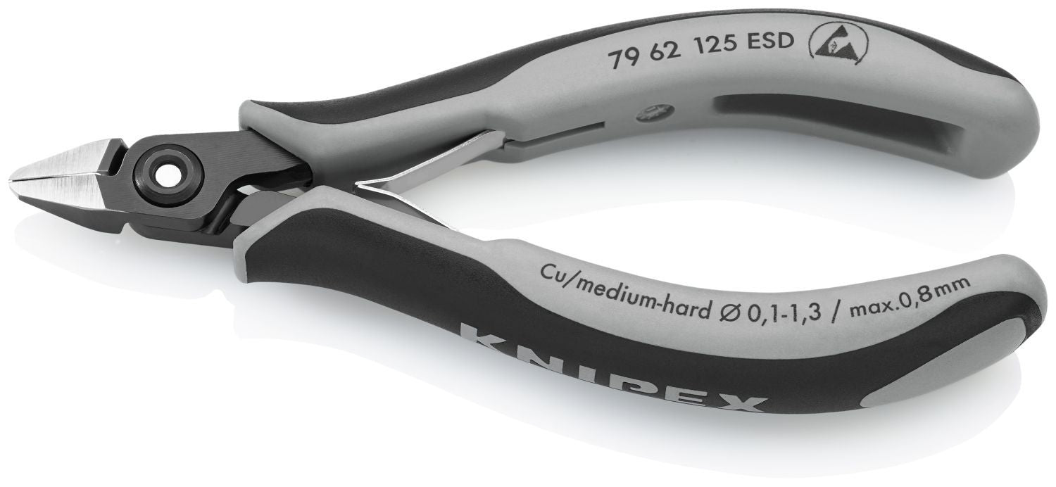 Knipex 79 62 125 ESD Electronics Diagonal Cutters-ESD Handles