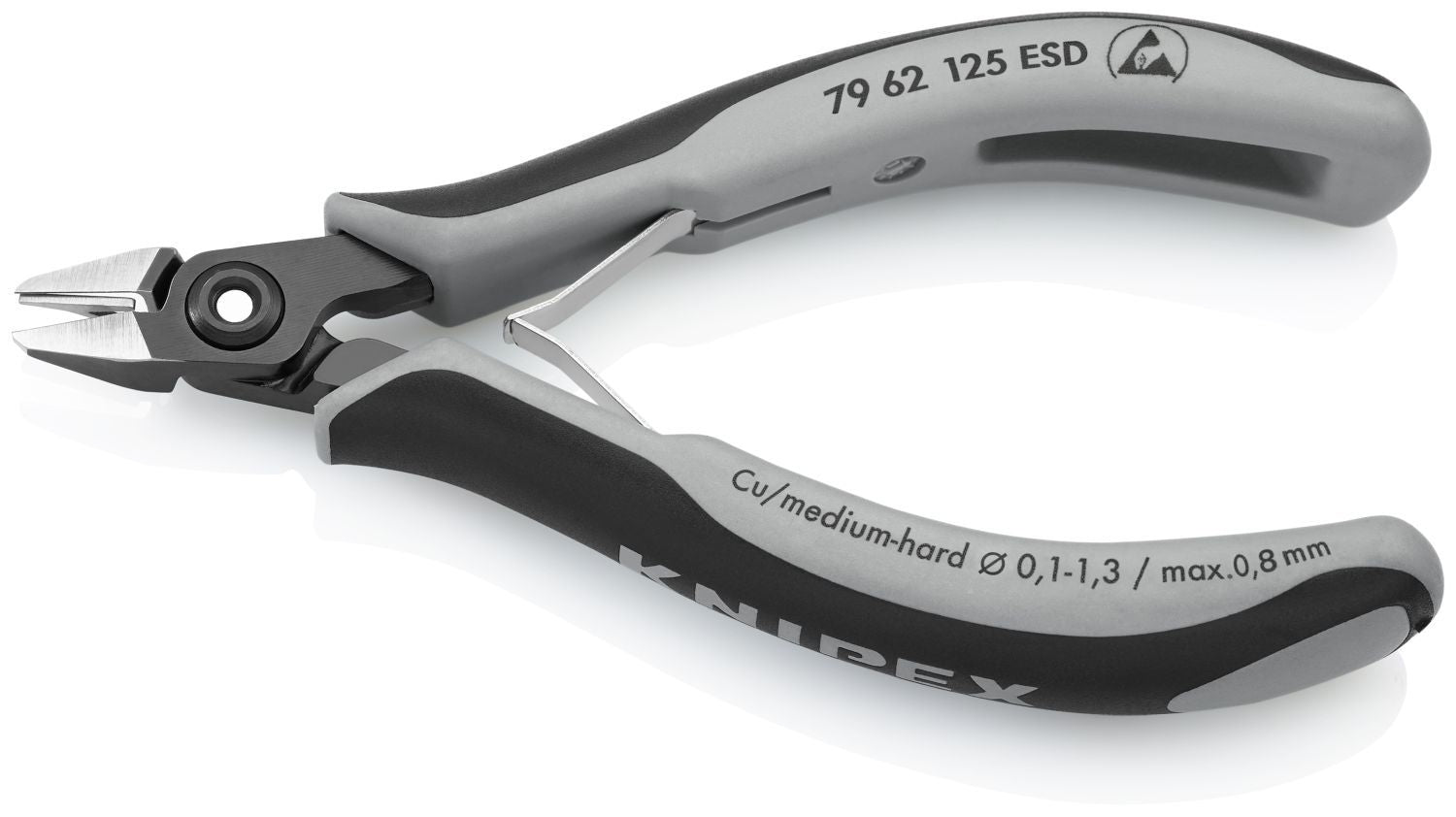 Knipex 79 62 125 ESD Electronics Diagonal Cutters-ESD Handles