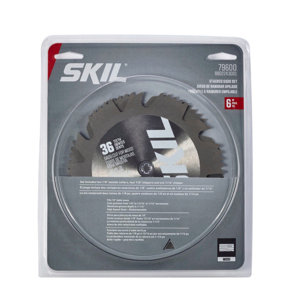 SKIL 79600 6 In. Carbide Tipped Dado Set