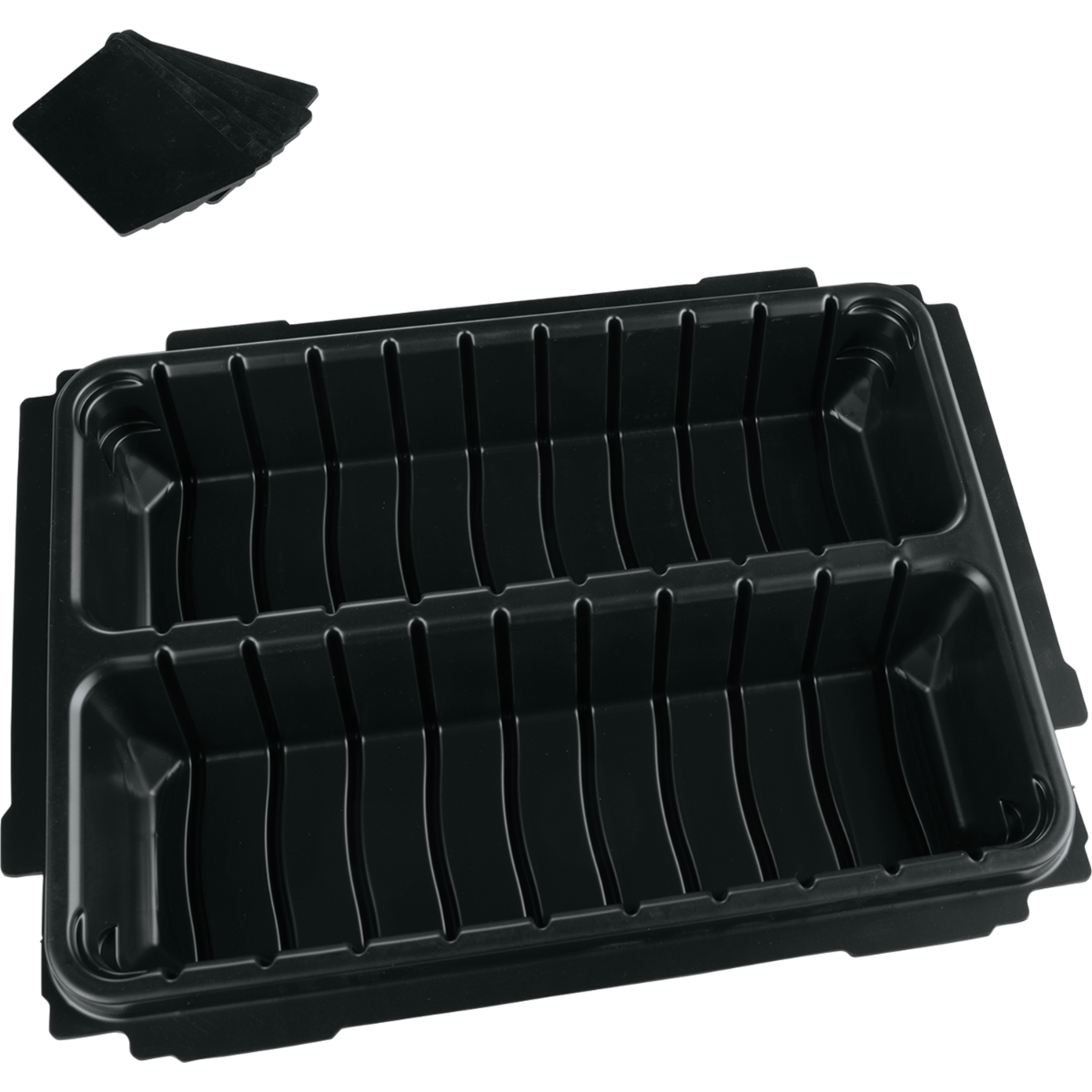 Makita 4-3/8 in. x 15-1/2 in. x 11-5/8 in. Small Interlocking Case with MAKPAC 2 Row Insert Tray and 6 Dividers