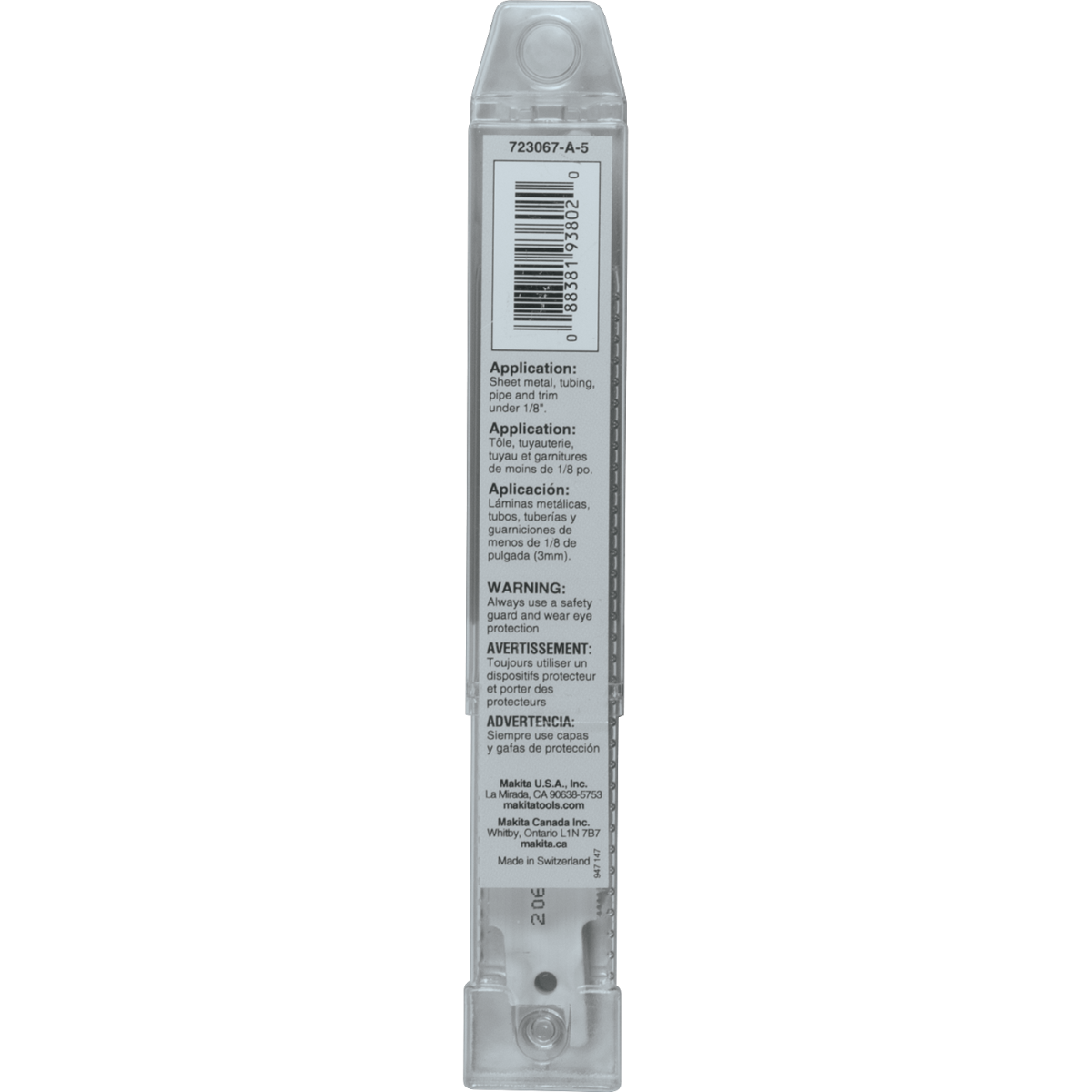 Makita 723067-A-5 6" Metal Cutting Recipro Saw Blade, 24TPI, 5/pk