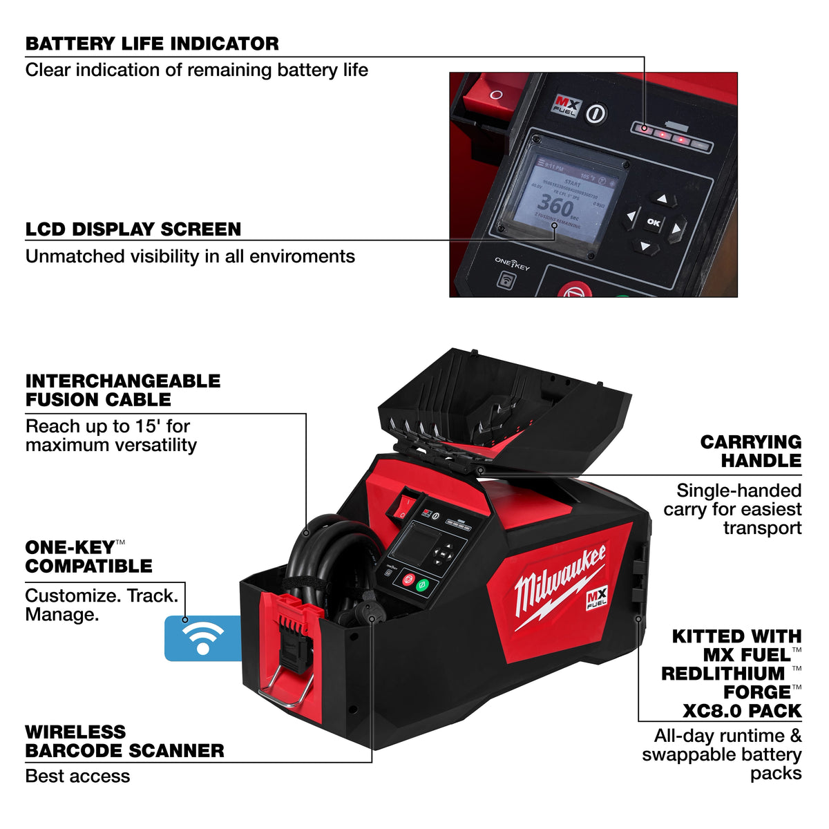 Milwaukee MXF545-XC MX FUEL Electrofusion Processor