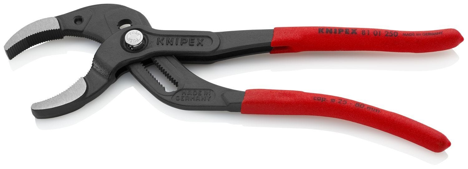 Knipex 81 01 250 Pipe Gripping Pliers with Serrated Jaws