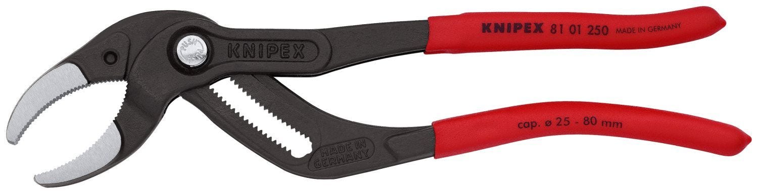 Knipex 81 01 250 Pipe Gripping Pliers with Serrated Jaws