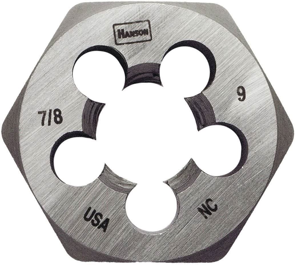 Irwin 8461 HANSON Hexagon Fractional Die 7/8-in. - 9 NC 1-7/16-in. dia.