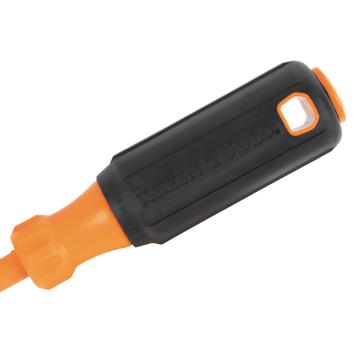Klein 85077INSR insulated screwdrivers with orange insulation and Cushion-Grip handles