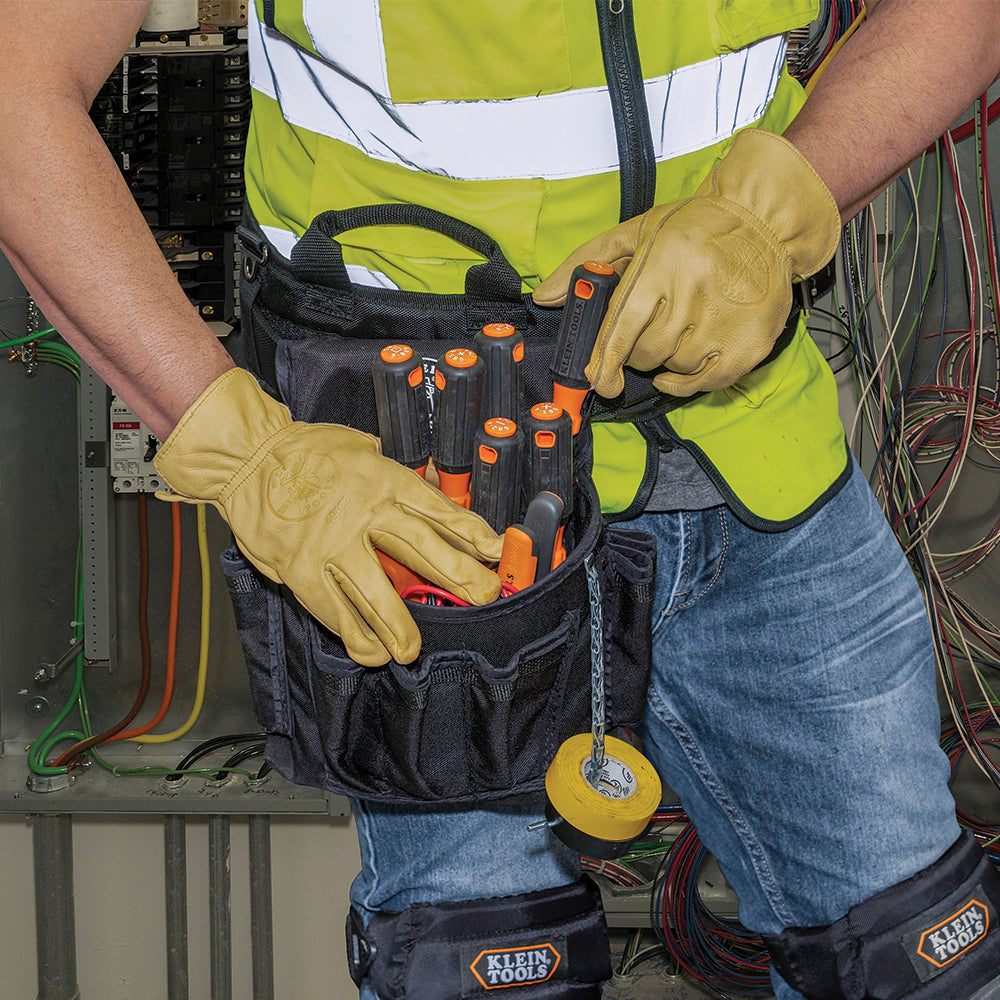 Klein 85077INSR insulated screwdriver in use near energized equipment