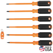 Klein 85077INSR insulated screwdriver set with MAG2 magnetizer