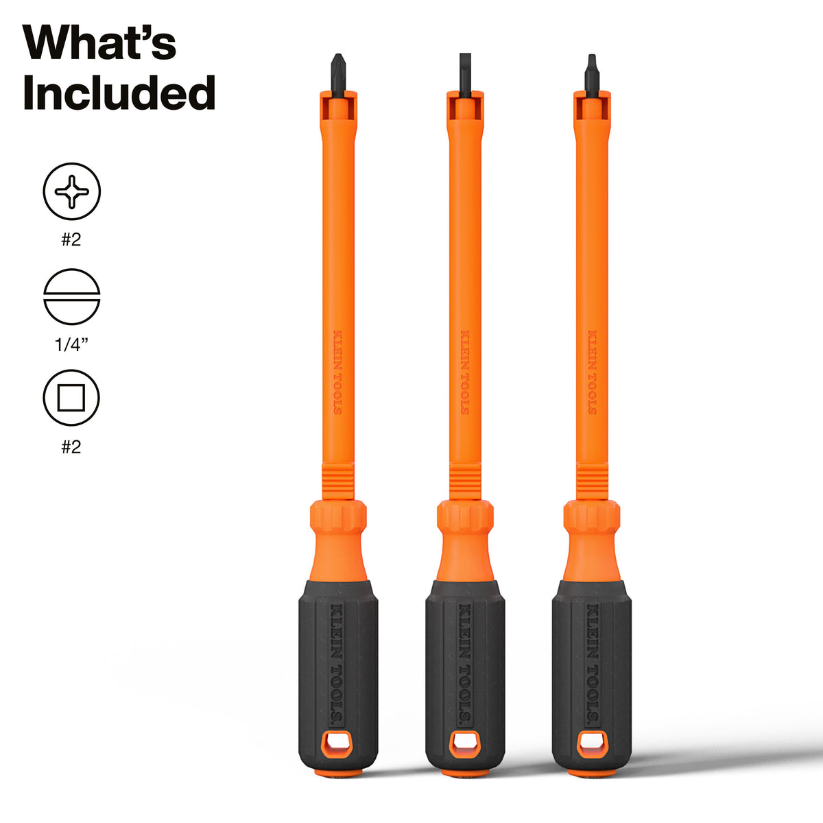 Klein Tools 85154KINS insulated screwdriver set 1000V rating for live electrical work