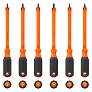 Klein Tools 85156KINS 6-piece insulated hooded screw holding screwdriver set with Phillips, square and slotted drivers