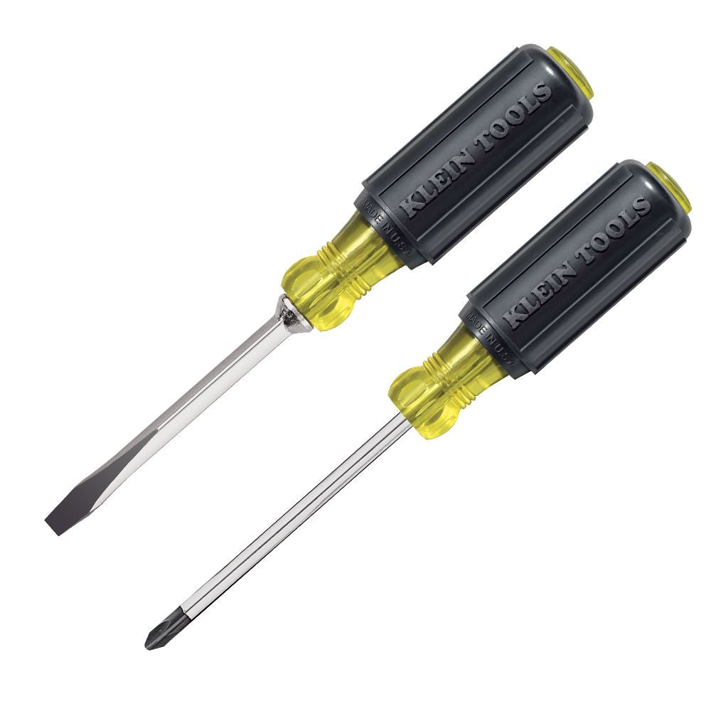 Klein Tools 85442 Screwdriver Set, 1/4 Keystone and #2 Phillips, Cushion-Grip, 2-Piece