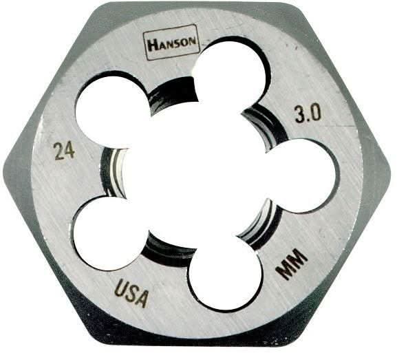 Irwin 8569 HANSON Hexagon Metric Dies (HCS) 24 mm - 3.00