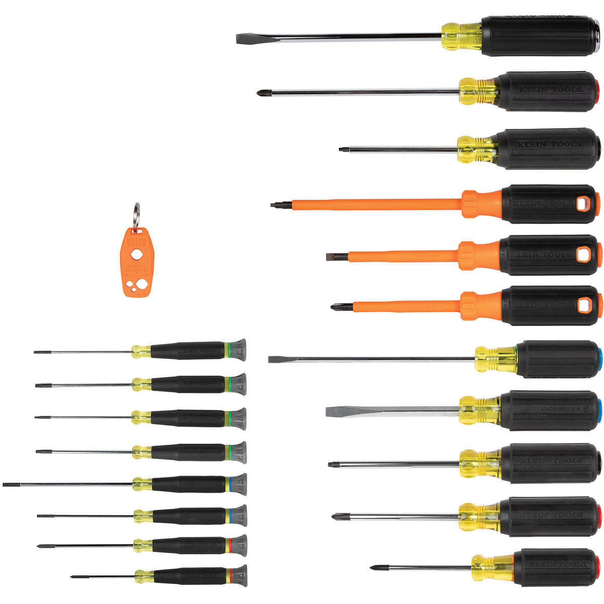 Klein 85820 color-coded screwdriver set, 20-piece