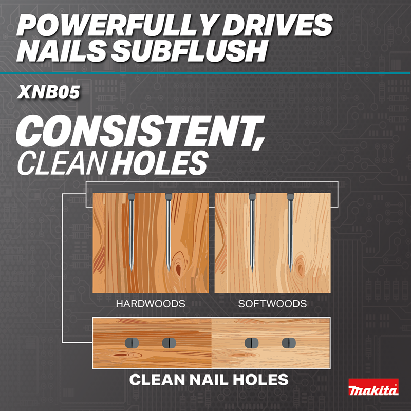 Makita XNB05Z 18V LXT Brushless Cordless 2-1/2-in. Straight 16-Gauge Finish Nailer, Tool Only