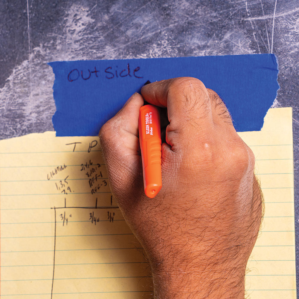 Klein Skribes 8610112 marker in use on a jobsite