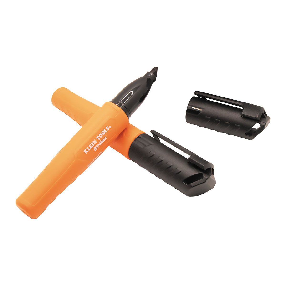 Klein Skribes chisel-tip permanent markers, Black, 3-Pack, alternate view