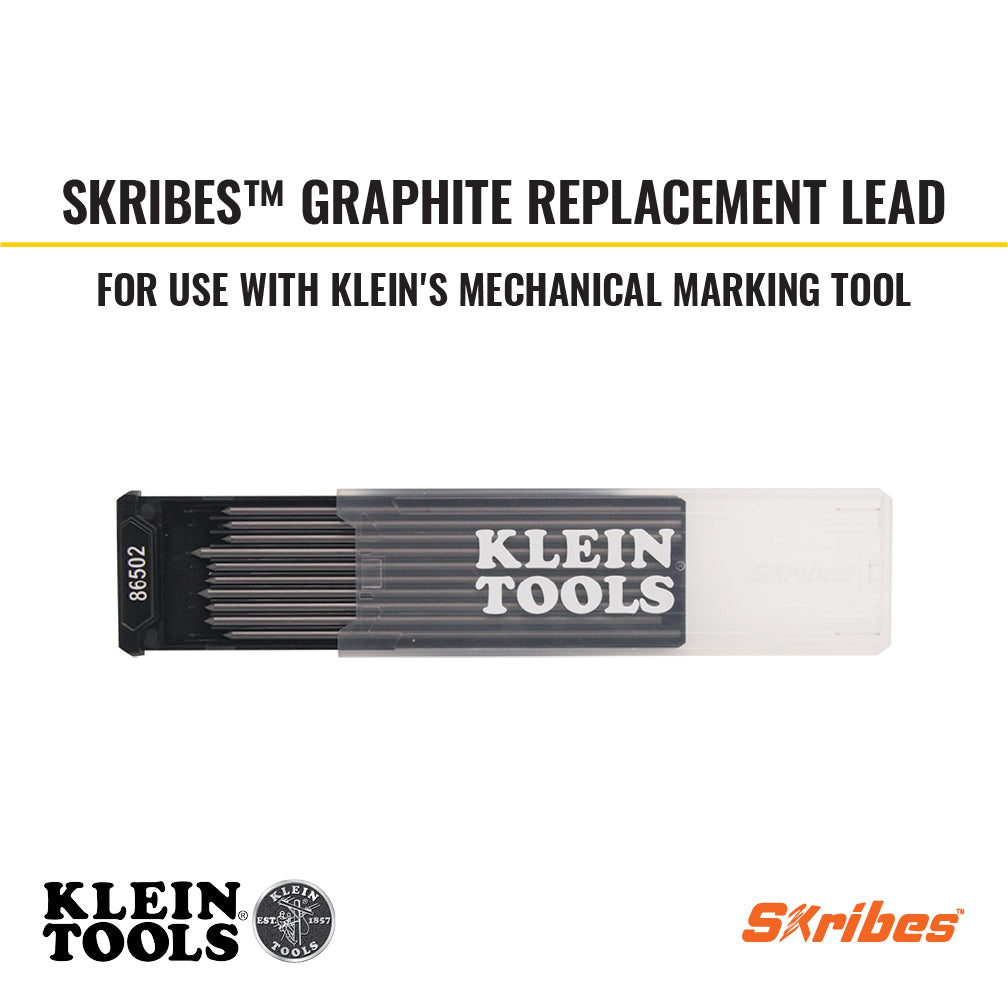 Klein 86502 Skribes Replacement Leads, Black, 10-Pack