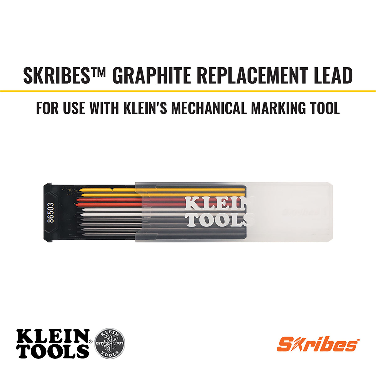 Klein Tools Skribes 2.8 mm multi-color replacement leads, 10-pack