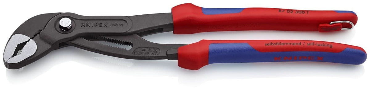 Knipex 87 02 300 T BKA Cobra Water Pump Pliers-Tethered Attachment