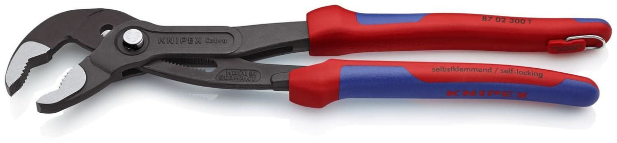 Knipex 87 02 300 T BKA Cobra Water Pump Pliers-Tethered Attachment
