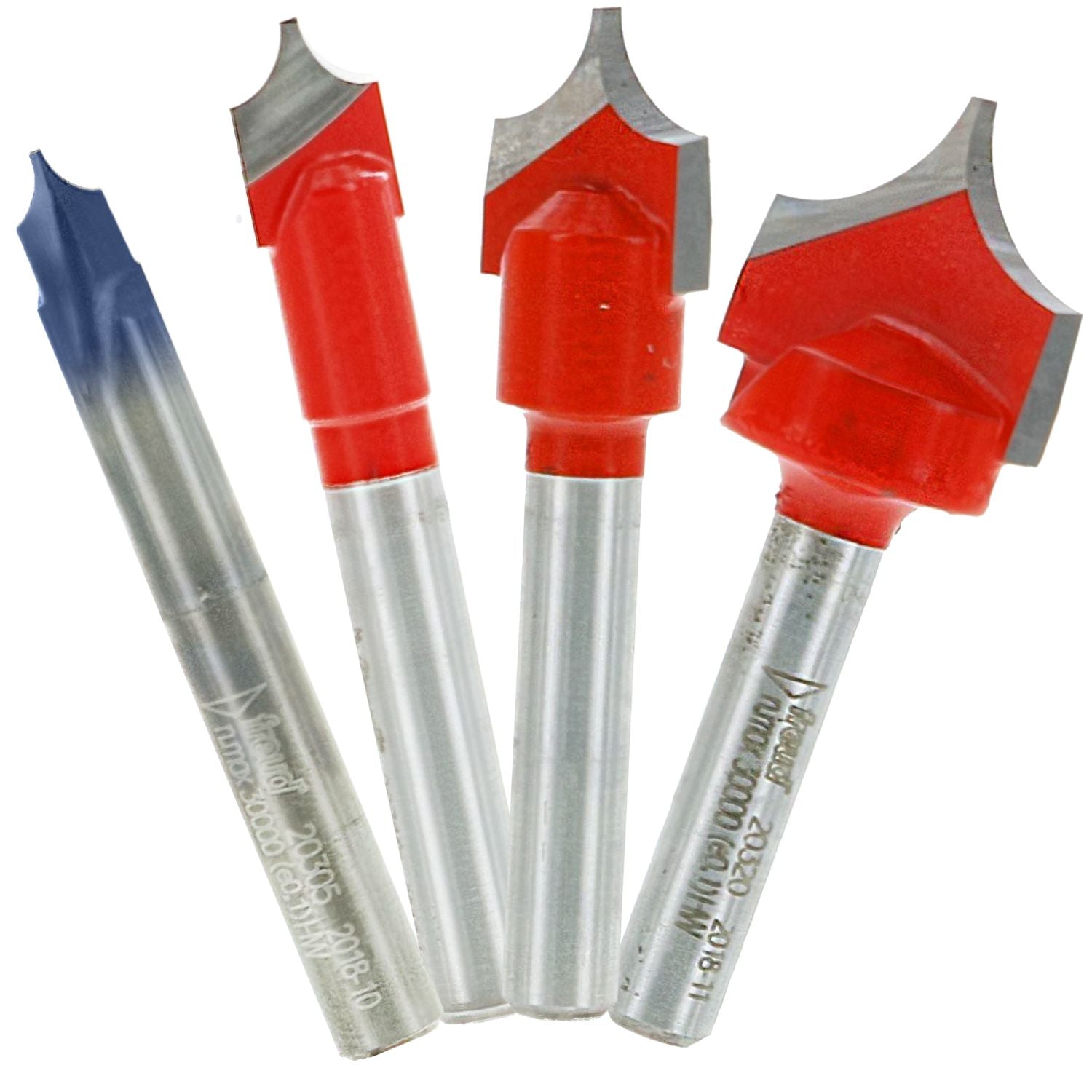 Freud 87-115 4 Piece Radius "V" Groove Bit Set