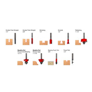 Freud 88-100 9 Piece Basic Router Bit Set (1/4-Inch Shank)