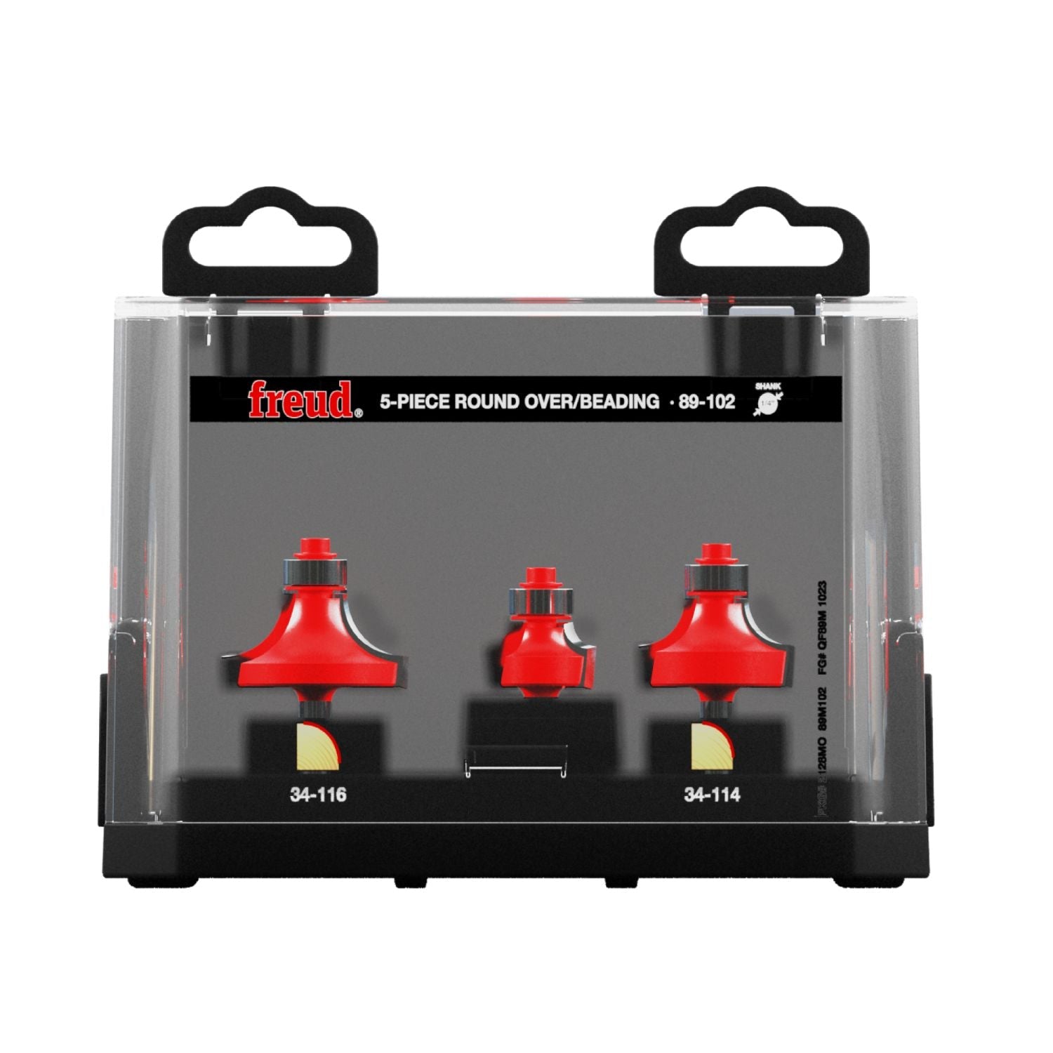 Freud 89-102 5 Piece Round Over/Beading Router Bit Set (1/4-Inch Shank)