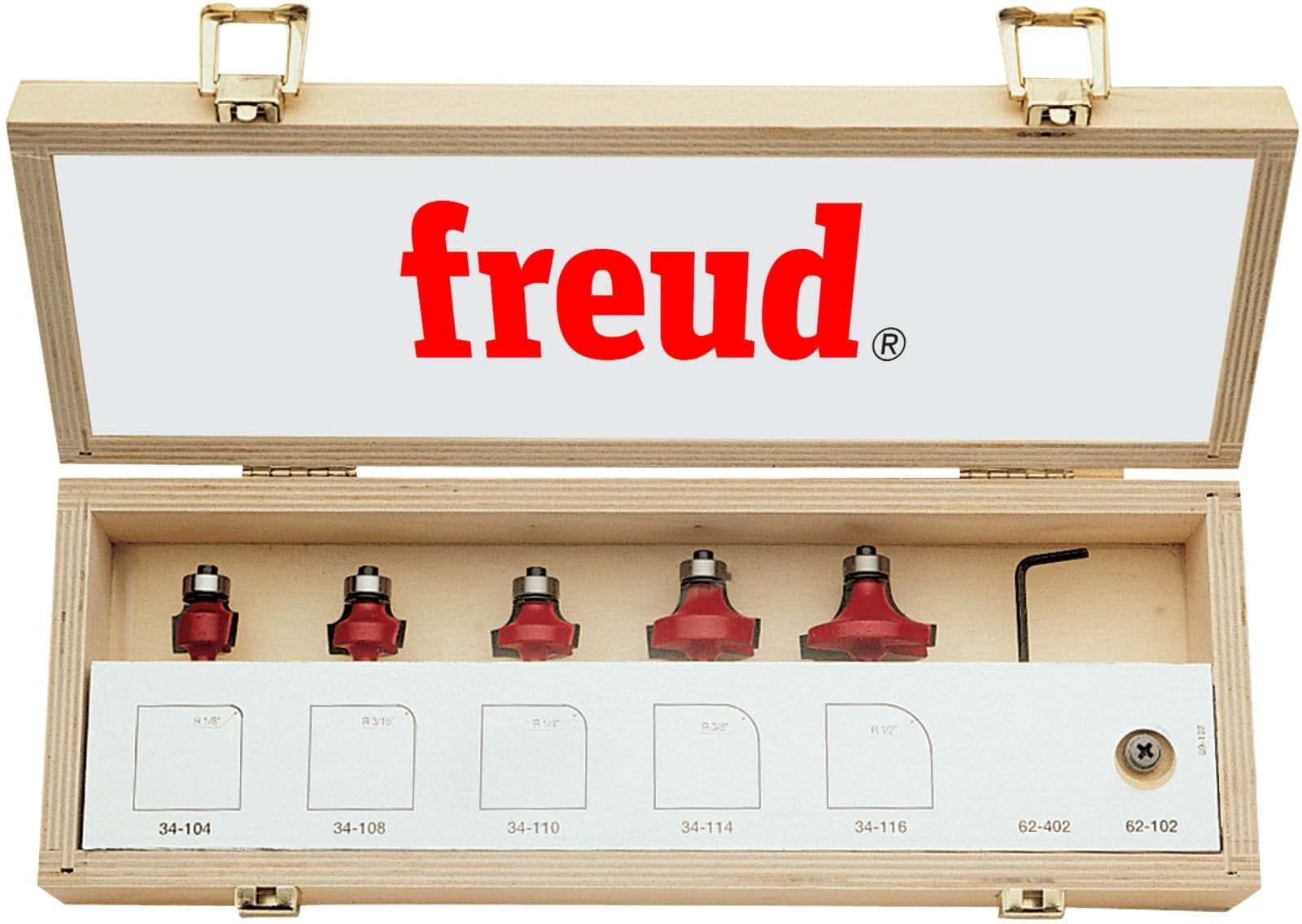 Freud 89-102 5 Piece Round Over/Beading Router Bit Set (1/4-Inch Shank)
