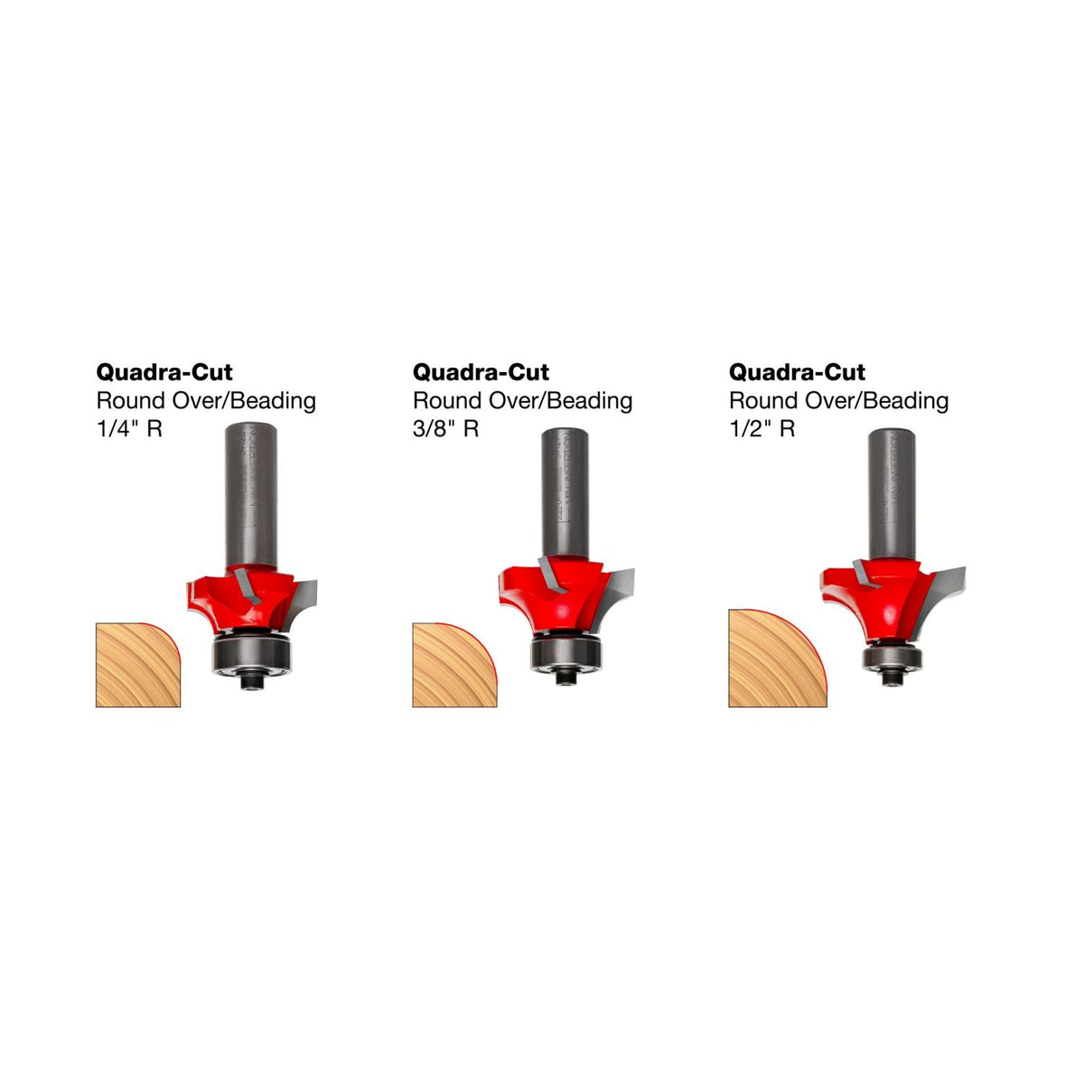 Hand Router Nuts Freud 89-150 3 Piece Round Over/Beading Router Bit Sets (1/2-Inch Shan ...