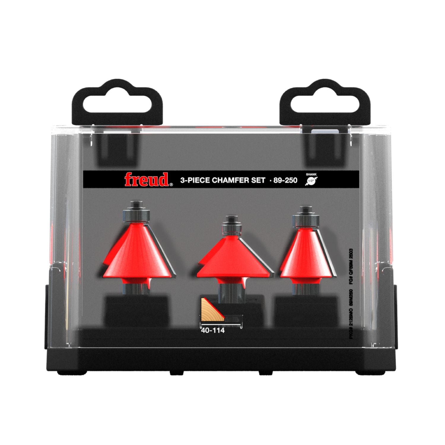Freud 89-250 3 Piece Chamfer Router Bit Set