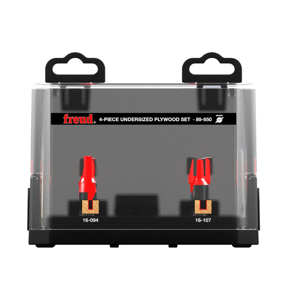 Freud 89-650 4 Piece Undersized Plywood Router Bit Set (1/2-Inch Shank)