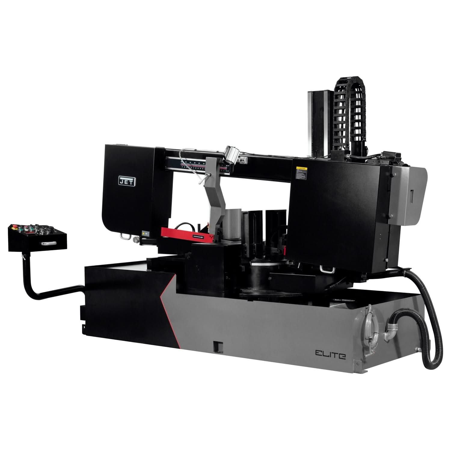 JET 891170 ECB-1833DMEVS-230, 18-Inch x 31-Inch Semi-Automatic Dual Mitering EVS Bandsaw 230V, 3Ph
