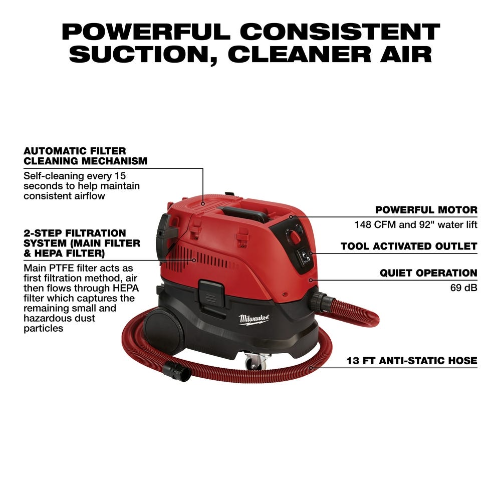 Milwaukee 8960-20 8 Gallon Dust Extractor