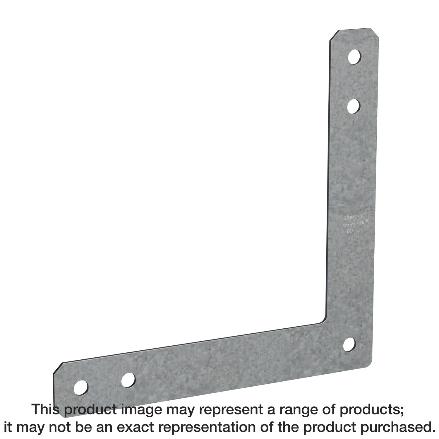 Simpson Strong-Tie 1212HL HL 12-in. x 12-in. 7-Gauge Galvanized Heavy L Strap