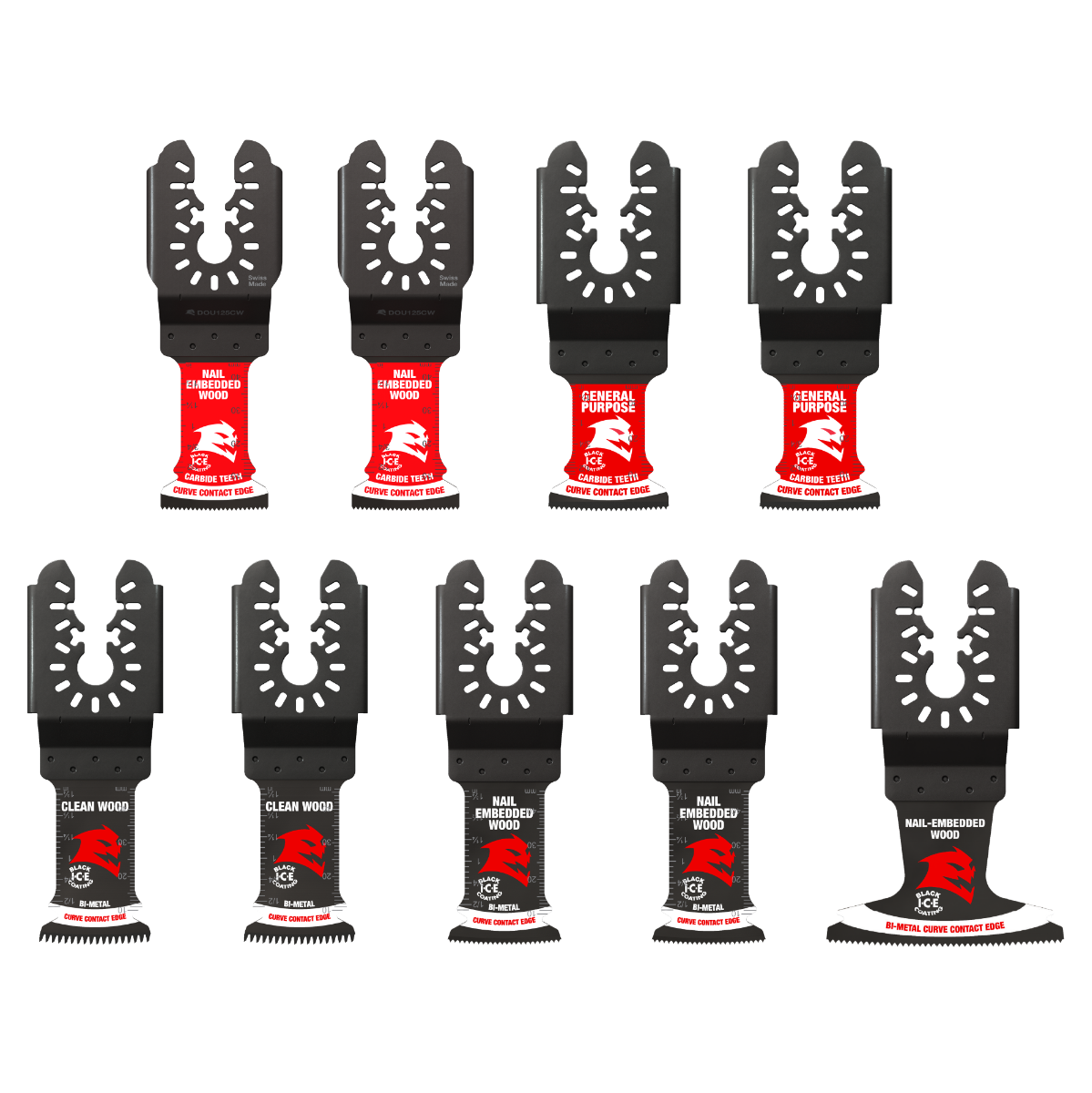 Diablo DOU9S Universal Fit 9-Piece General Purpose Oscillating Blade Set