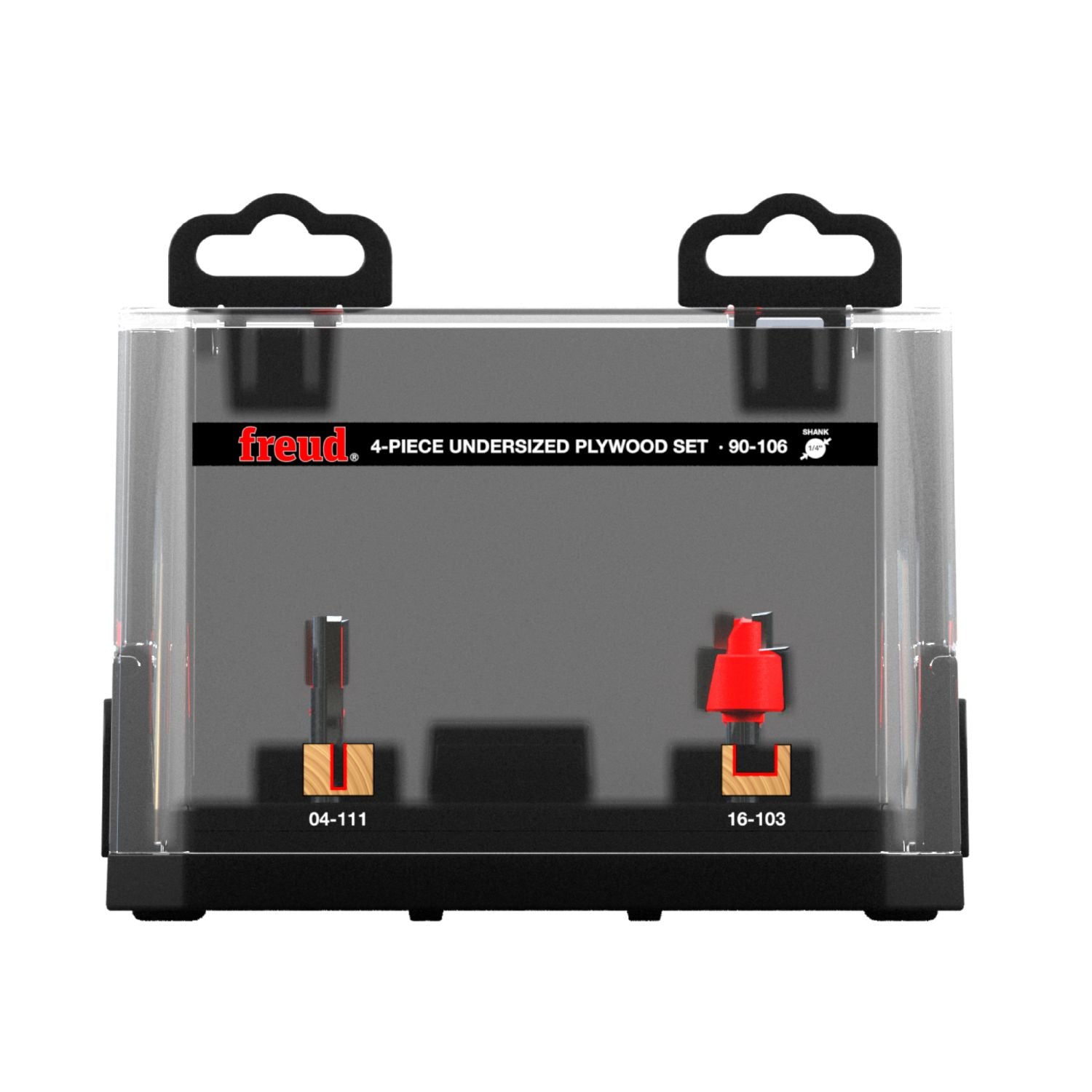 Freud 90-106 4 Piece Undersized Plywood Router Bit Set (1/4-Inch Shank)