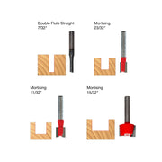Freud 90-106 4 Piece Undersized Plywood Router Bit Set (1/4-Inch Shank)