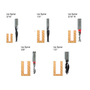 Freud 90-150 5 Piece Up Spiral Router Bit Set