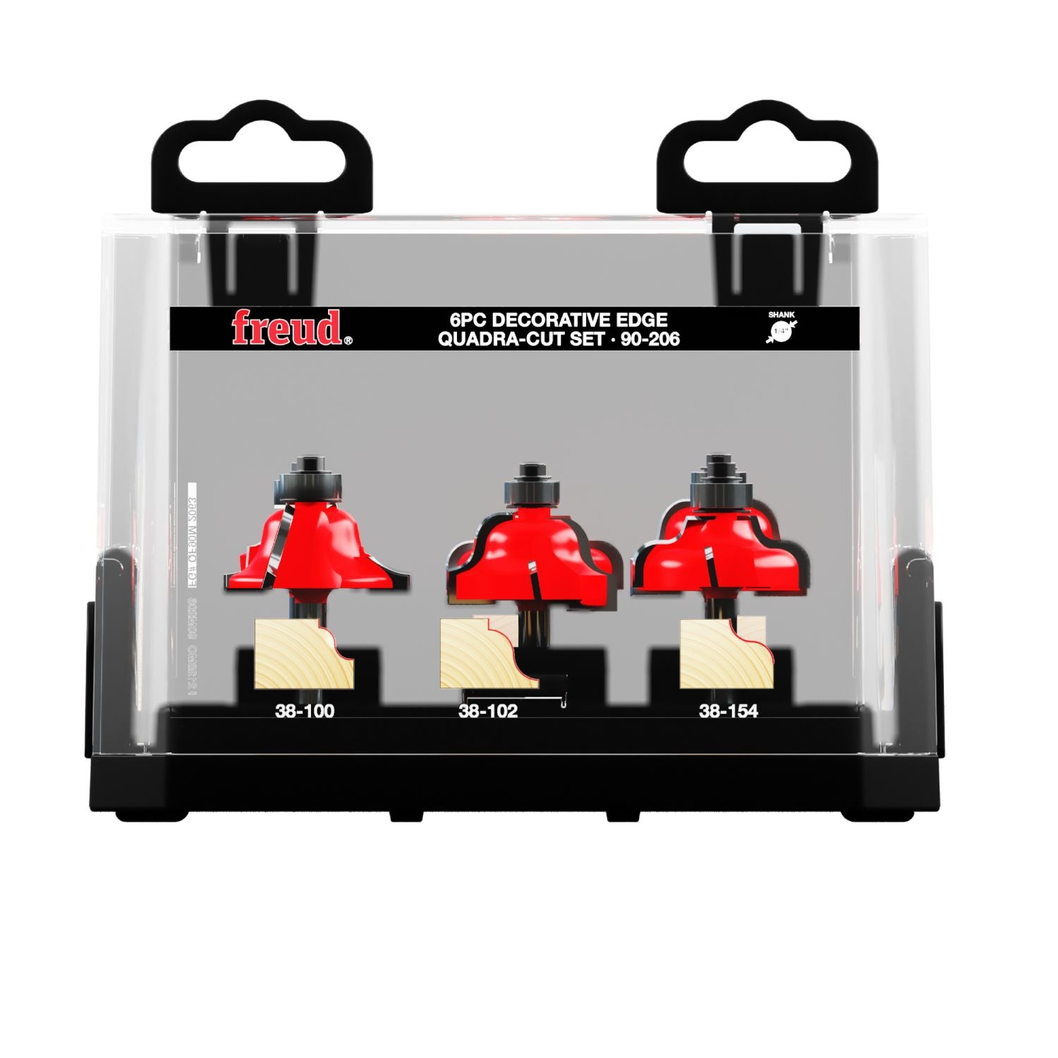 Diablo 90-206 6 Piece Decorative Edge Quadra-Cut Router Bit Set